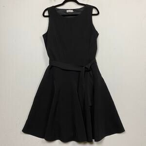 Calvin Klein Black Sleeveless Fit & Flare Career Party Dress Size 12